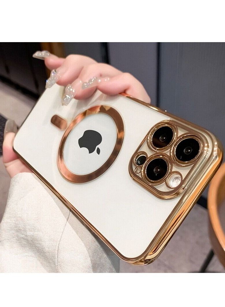 For iPhone 14 Pro Max Clear Case Slim Plating MagSafe Magnetic Cover  - Image 3