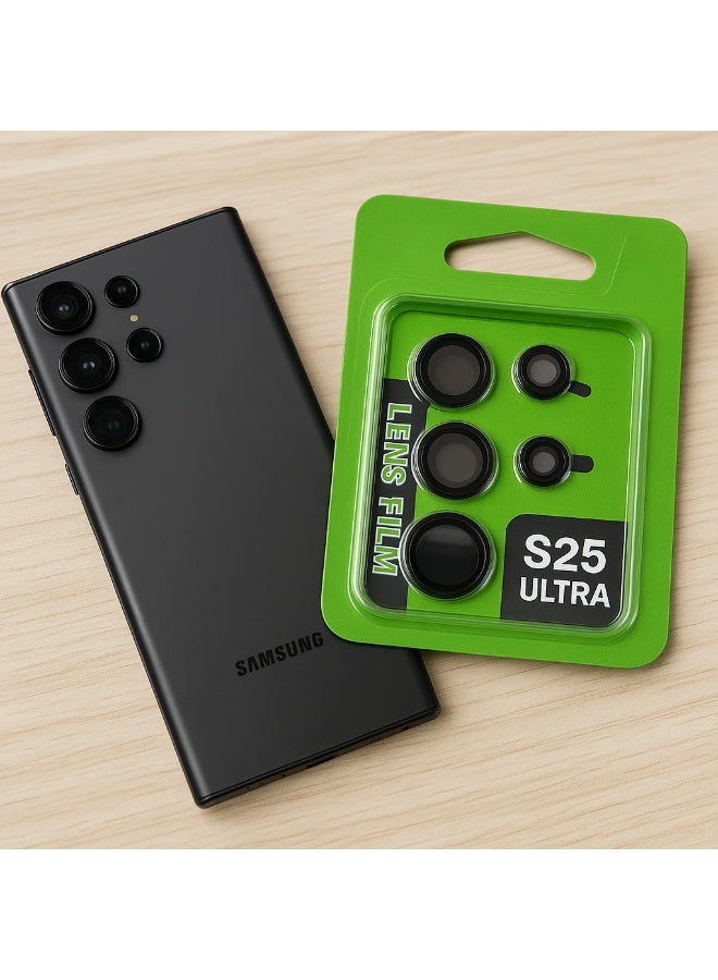 واقي عدسات كاميرا سامسونج S25 الترا – حلقة معدنية – حماية ضد الخدش ووضوح عالي - Image 2