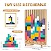 BSADIY Montessori Wooden Stacking Puzzle Toy Colored 3D Russian Block Stacking Jigsaw Puzzle Toy Giant Building Block Board Game Educational Toys for Kids Brain Teasers for Toddlers 36 Years - Image 4