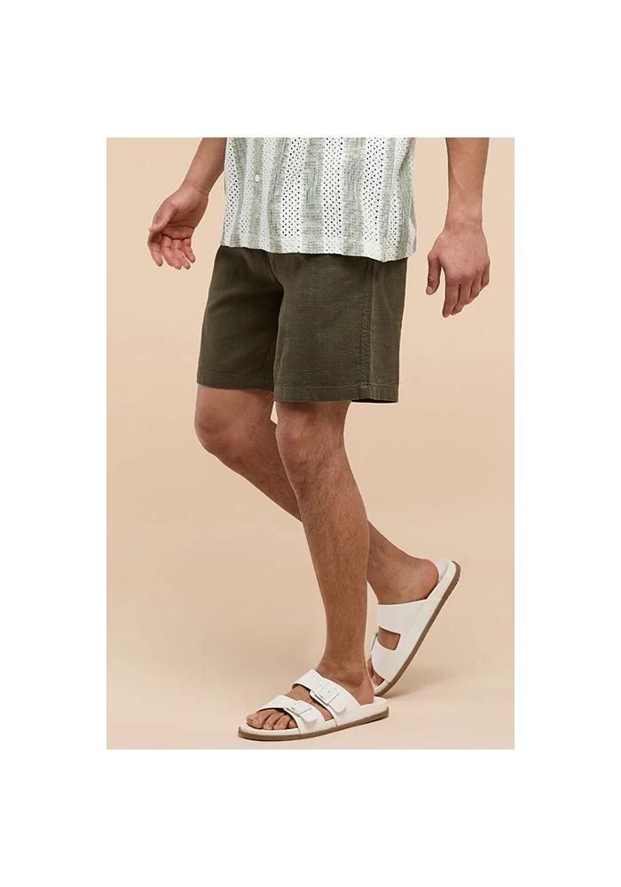 أر أند بي Solid Shorts with Drawstring Waist