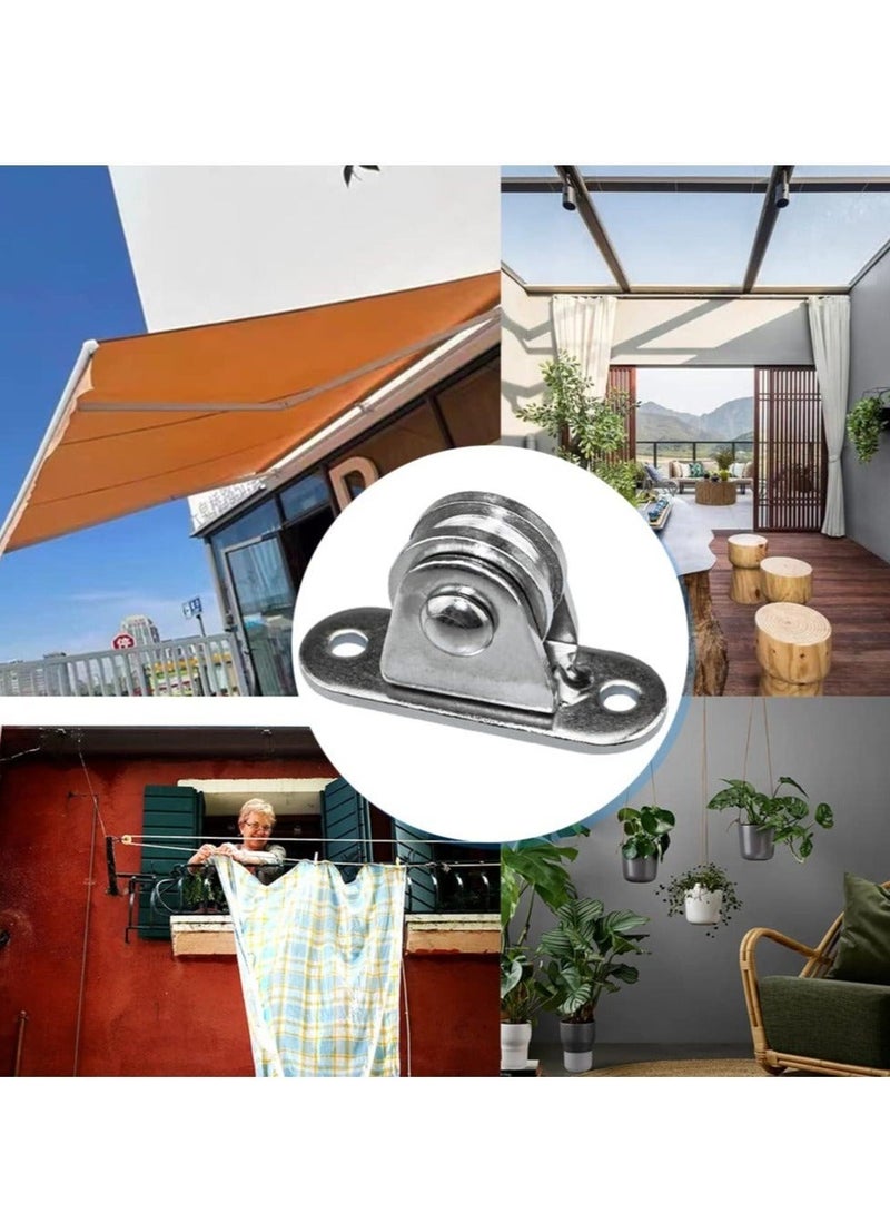 Pulley Block Silent Pulley Wheel, 2Pcs Heavy Duty Fixed Pullies Loading 176 lb for Cord Material Handling Moving and DIY Project Wall Ceiling Mount Pulleys - Image 5