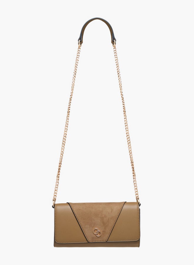 سيليست حقيبة كروس بودي من جلد الغزال بإغلاق بزر - Image 3