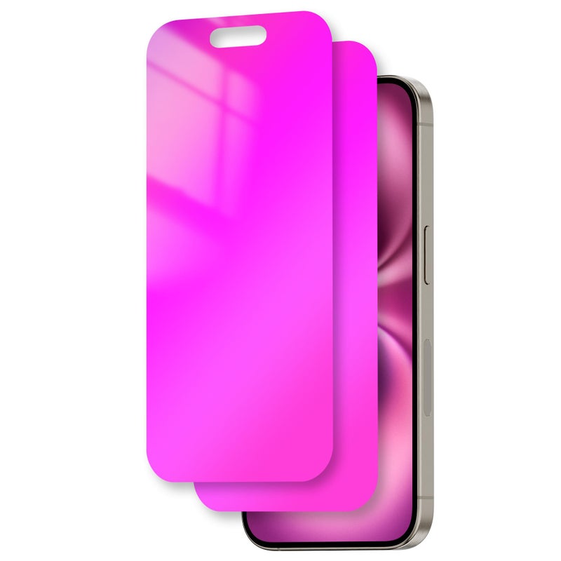 Juvraixo for iPhone 16 Plus Privacy Screen Protector 6.7 inch Gradient Colorful 16Plus Tempered Glass 28Â° Anti-Spy Private Anti Blue Light Full Coverage Anti-Scratch HD Easy Installation Frame 2 - Image 1