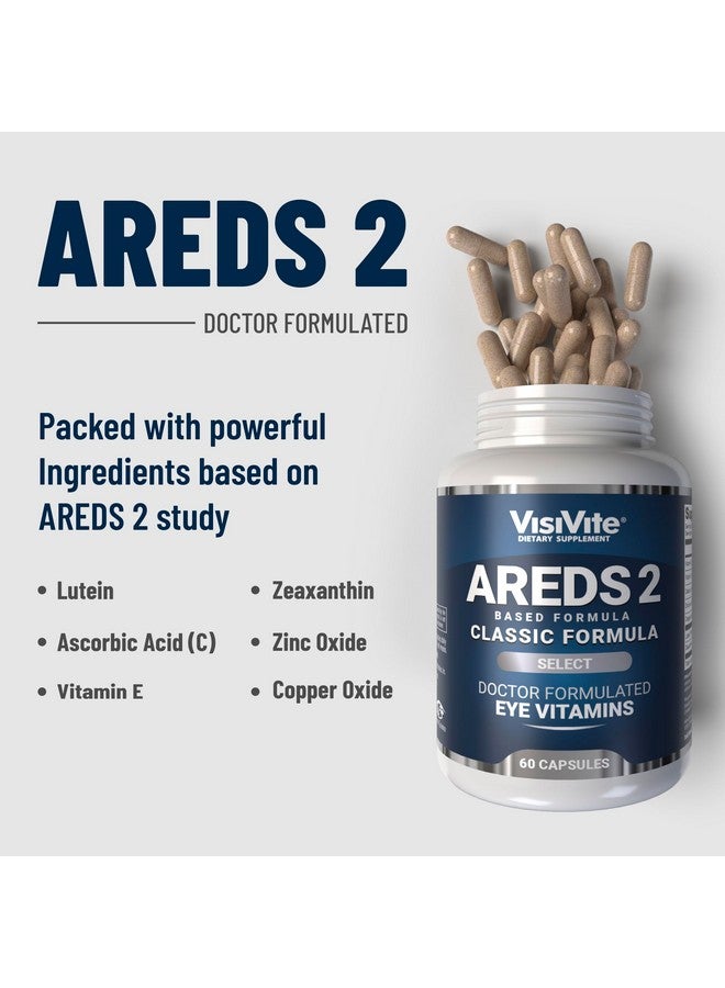 VisiVite AREDS 2 Select Eye Vitamins for Macular Support - Vitamins for Eyes with Zeaxanthin Plus Lutein Macular Supplement - Premium Macular Health Formula - Eye Supplements - 60 Capsules - (Pack of 3) - Image 2