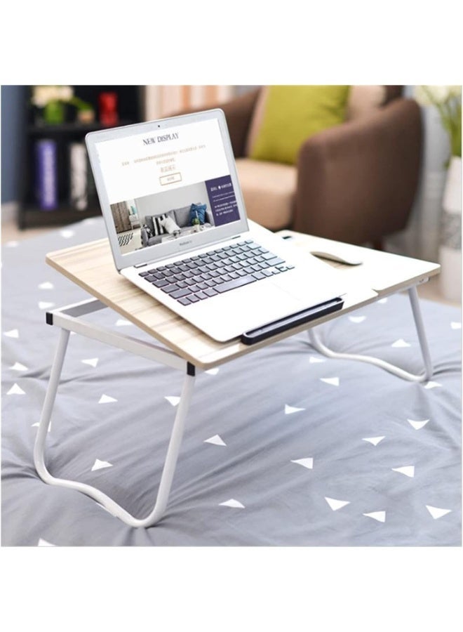 Meetion 2pcs Desk Adjustable Laptop Table Portable Folding Laptop Stand Desk Bed Table Bedroom Home Office Tray Table Study Table Home Office Desk - Image 4