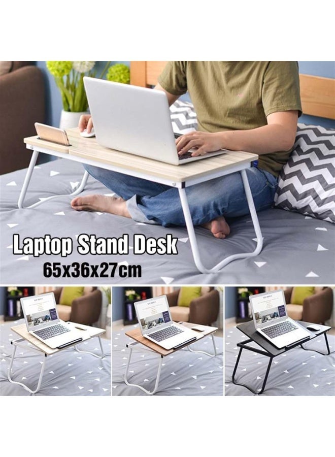Meetion 2pcs Desk Adjustable Laptop Table Portable Folding Laptop Stand Desk Bed Table Bedroom Home Office Tray Table Study Table Home Office Desk - Image 1