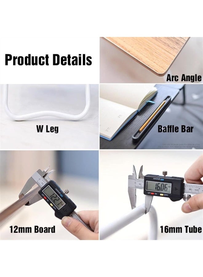 Meetion 2pcs Desk Adjustable Laptop Table Portable Folding Laptop Stand Desk Bed Table Bedroom Home Office Tray Table Study Table Home Office Desk - Image 3