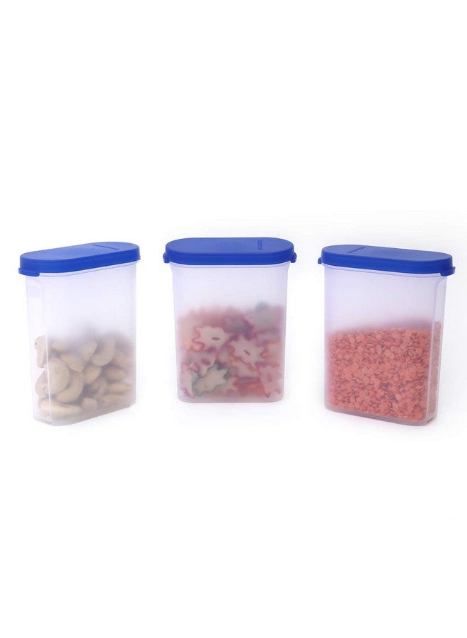 Mahaware Polypropylene Plastic Container - 275ml, Set of 6, Blue and White - Image 2