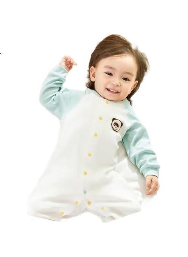 Ibaby/English Baby Sweet Bean Collaboration Newborn Clothes, Baby Romper, Spring And Autumn Long-Sleeve Split-Leg Sleeping Bag, 2-Piece Set - Image 1