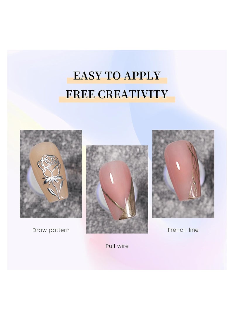 12-Color Glitter Gel Nail Polish Set - DIY Liner Art Kit for Professional Nail Design, Perfect for Nail Salons and Home Manicures, Includes Glitter Liner Polish for Creative Nail Art. - Image 3