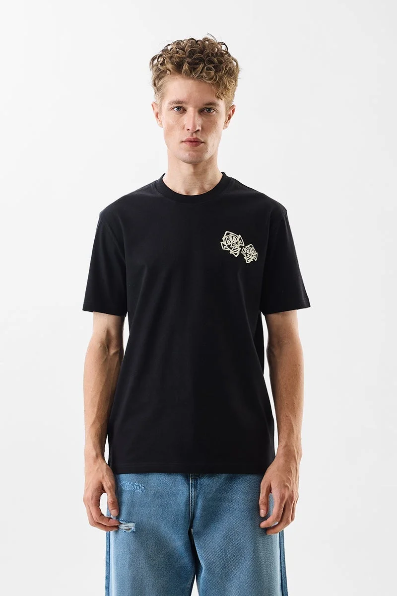 SNITCH Regular Fit 100% Cotton Graphic Print T-Shirt