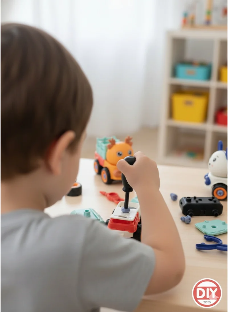 TOOLY DIY Car Toy Set for Kids | Build-Your-Own Cartoon Vehicles with Screwdriver | Educational Toy (Ages 3+)