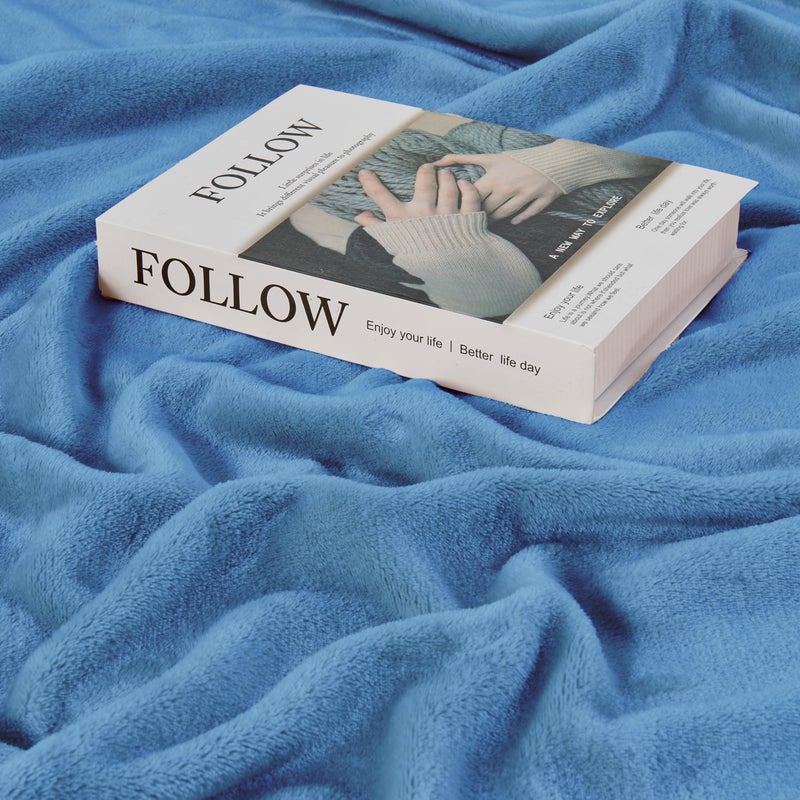 Edenleaf Big Oversized Soft Blanket  Giant Fleece Blanket 120X120  California King Warm Blanket For Whole Family  Bed  Sofa  Couch  Travel  Camping 120X120 Sky Blue - Image 4