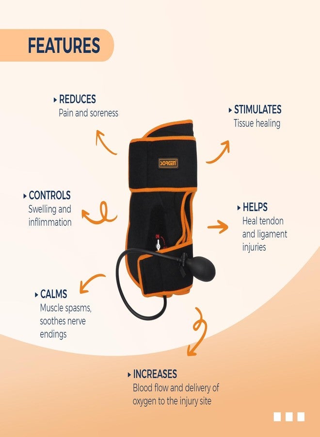 Sorgen Unisex Adjustable Cold Compression Brace for knee Pain relief from Injuries, Arthritis, Runner’s Knee, patellar tendonitis, meniscus tears, sprains/strains and knee recovery - Image 3