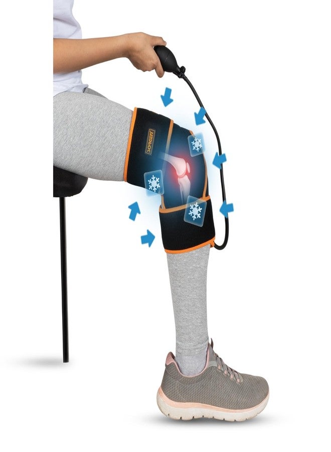 Sorgen Unisex Adjustable Cold Compression Brace for knee Pain relief from Injuries, Arthritis, Runner’s Knee, patellar tendonitis, meniscus tears, sprains/strains and knee recovery - Image 1