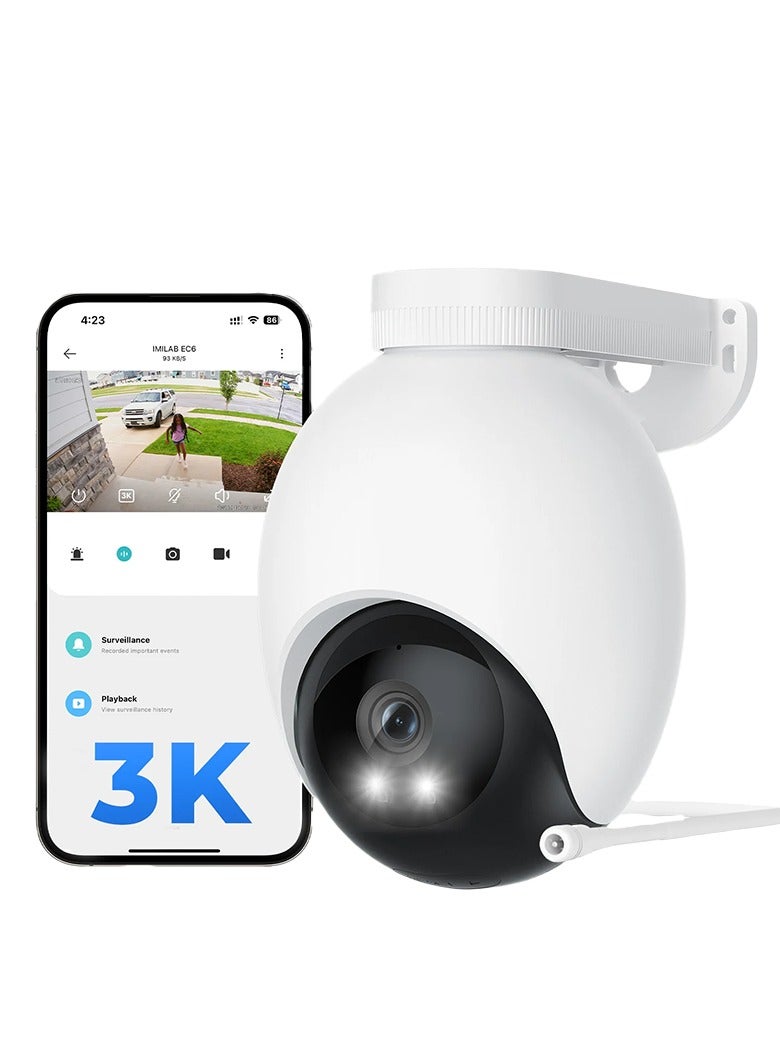 Imilab Smart Security Camera Outdoor Spotlight Plug-in Wi-Fi 3K EC6 - White - Image 1