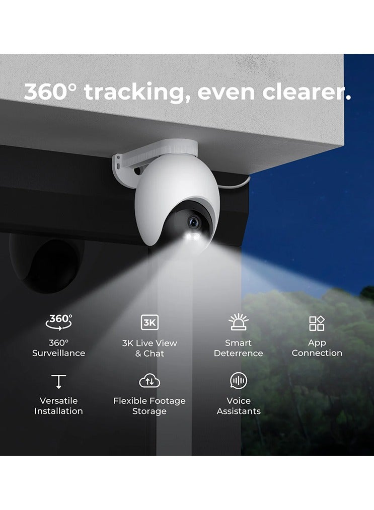 Imilab Smart Security Camera Outdoor Spotlight Plug-in Wi-Fi 3K EC6 - White - Image 3