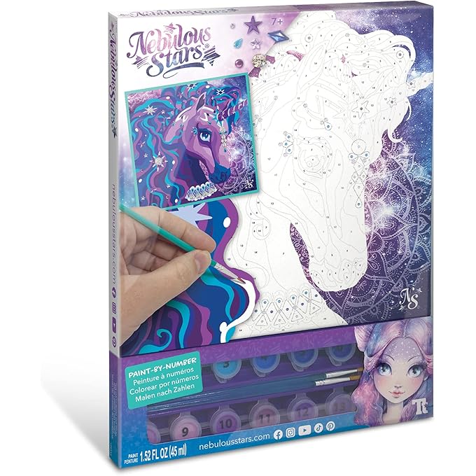Nebulous Stars Paint-by-Number on Canvas - Nebulia & Horse