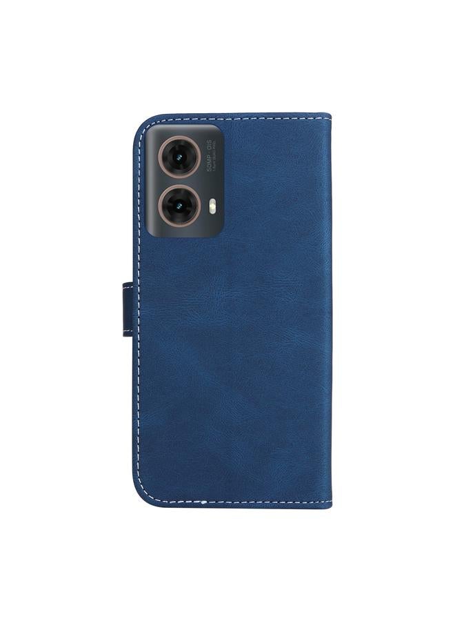 S-TOP Case For Motorola Moto G85 Three Color Splicing Leather Phone Case - Image 3