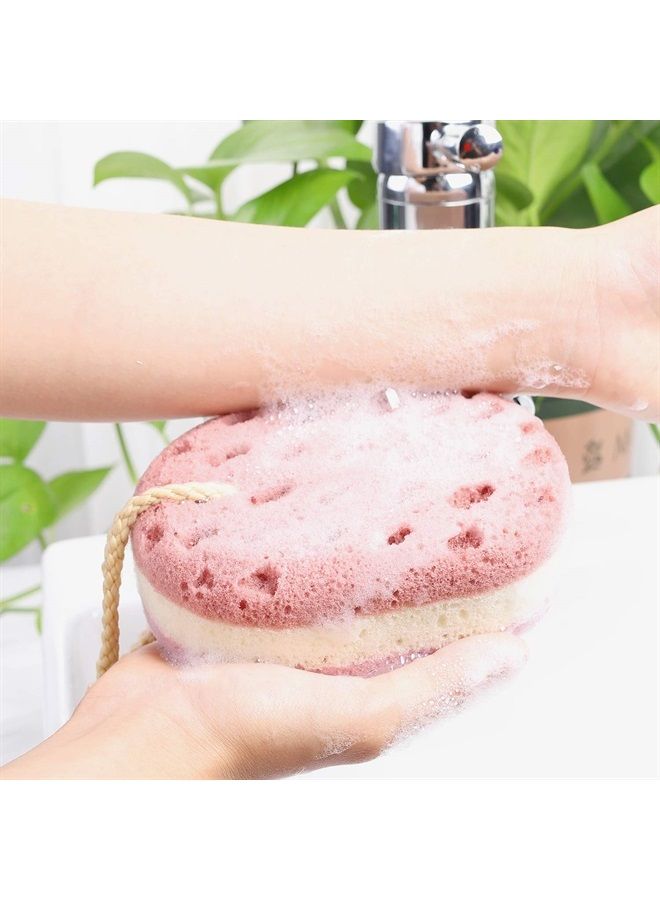 KECUCO 3 Pcs Bath Sponge for Women, Men, Adults, Kids. Sponge Loofah Body Scrubber Shower Sponge for Body Wash Bathroom, Body Sponge Bathing Accessories(Small Sizes) - Image 2