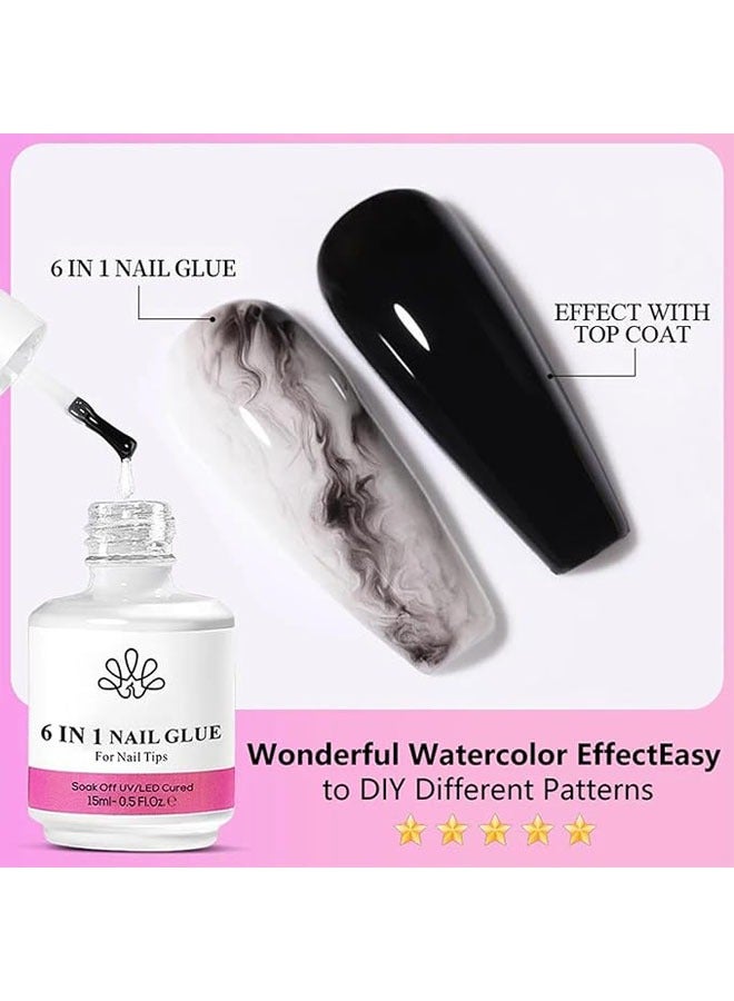 general 6-in-1 Nail Technician Gel Nail Polish Gel Adhesive Bottom Adhesive Seal Set Matte Reinforcement Leveling Glue - Image 5