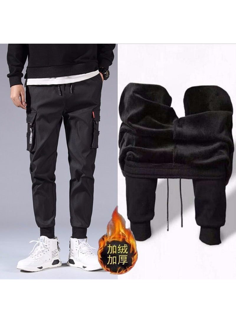Generic - Mens Winter Fleece Casual Jogger Sweatpants Regular Black - Image 1