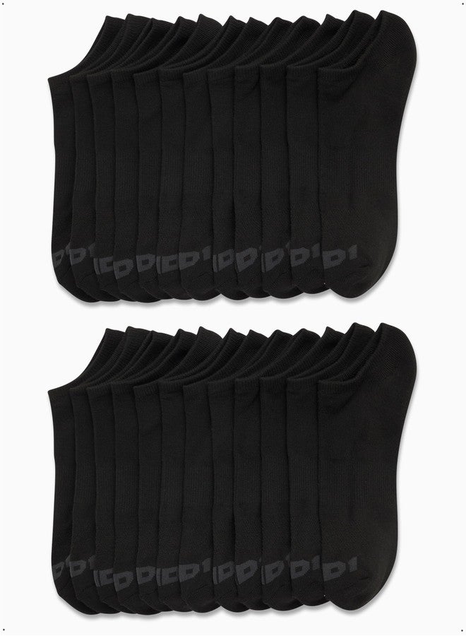 AND1 Men's Athletic Socks - Cushion Comfort No Show Socks (24 Pack), Size 6-12.5, Black - Image 4