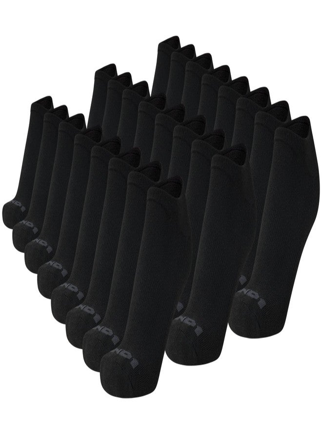 AND1 Men's Athletic Socks - Cushion Comfort No Show Socks (24 Pack), Size 6-12.5, Black - Image 1
