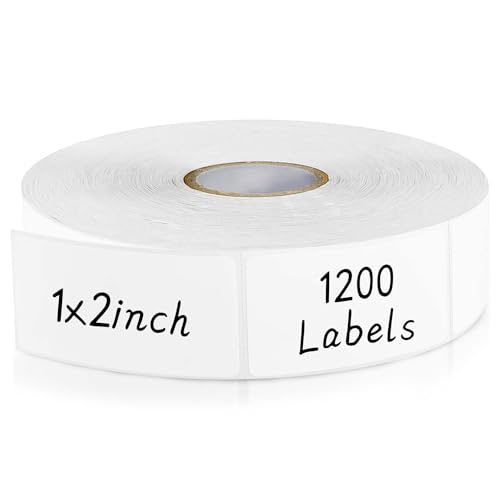 CATIFLIN 1200 Blank Removable Freezer Labels, Waterproof & Oil Resistant Stickers with Perforation Line, Ideal for Food Containers, Jars, and Pantry Organization (1" x 2") - Image 1