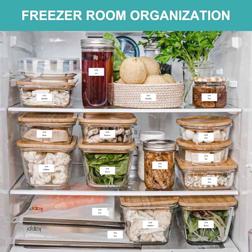 CATIFLIN 1200 Blank Removable Freezer Labels, Waterproof & Oil Resistant Stickers with Perforation Line, Ideal for Food Containers, Jars, and Pantry Organization (1" x 2") - Image 3