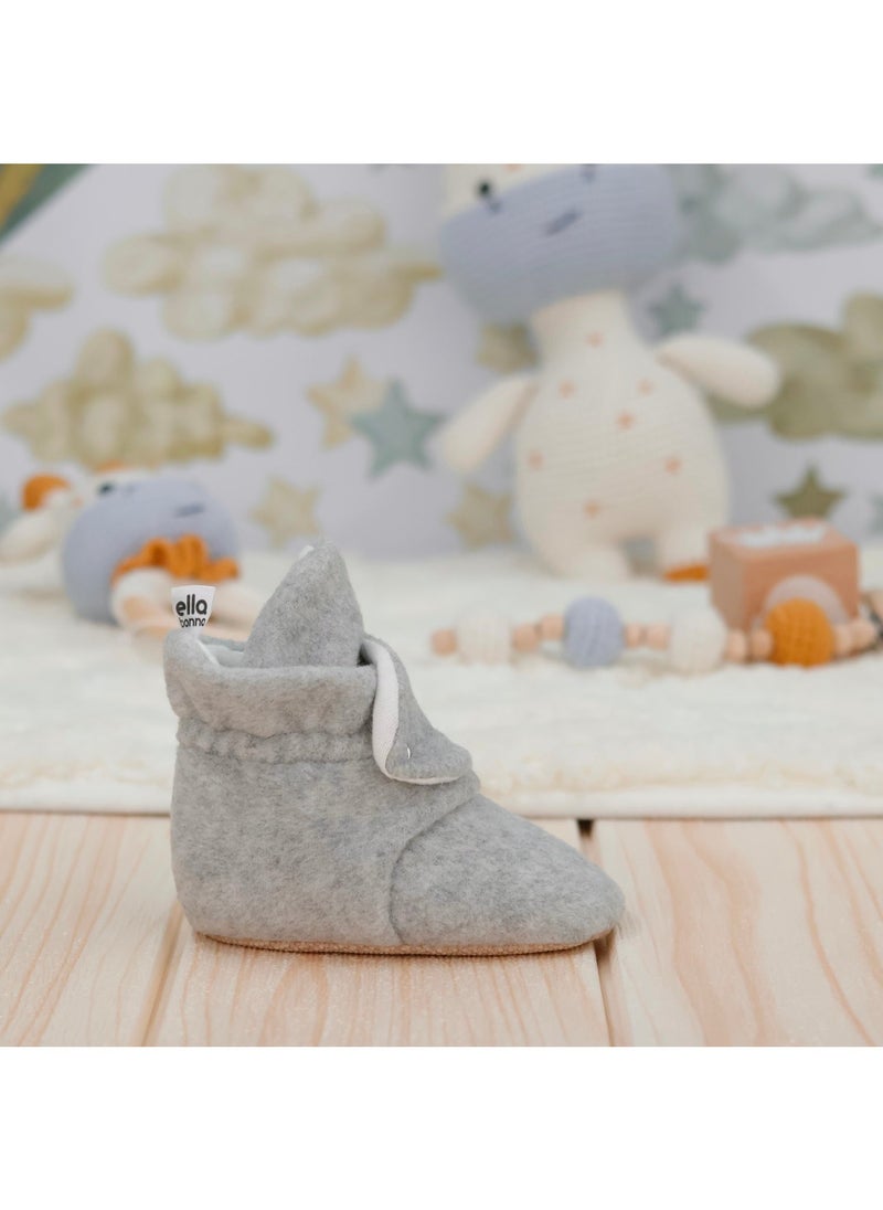 Ella Bonna Polar Baby Slippers, Non-Slip Sole, Home Boots, Nursery Shoes Booties, Gray  - Image 1
