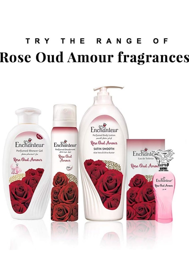 Enchanteur rose oud amour eau de toilette, perfume for women, long lasting fragrance, 100ml - Image 4