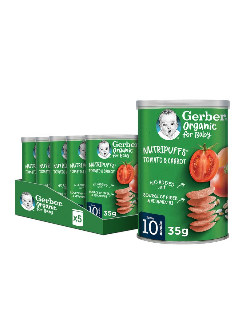 Gerber Bio Chips Tomato And Carrot 5 x 35g  - Image 1