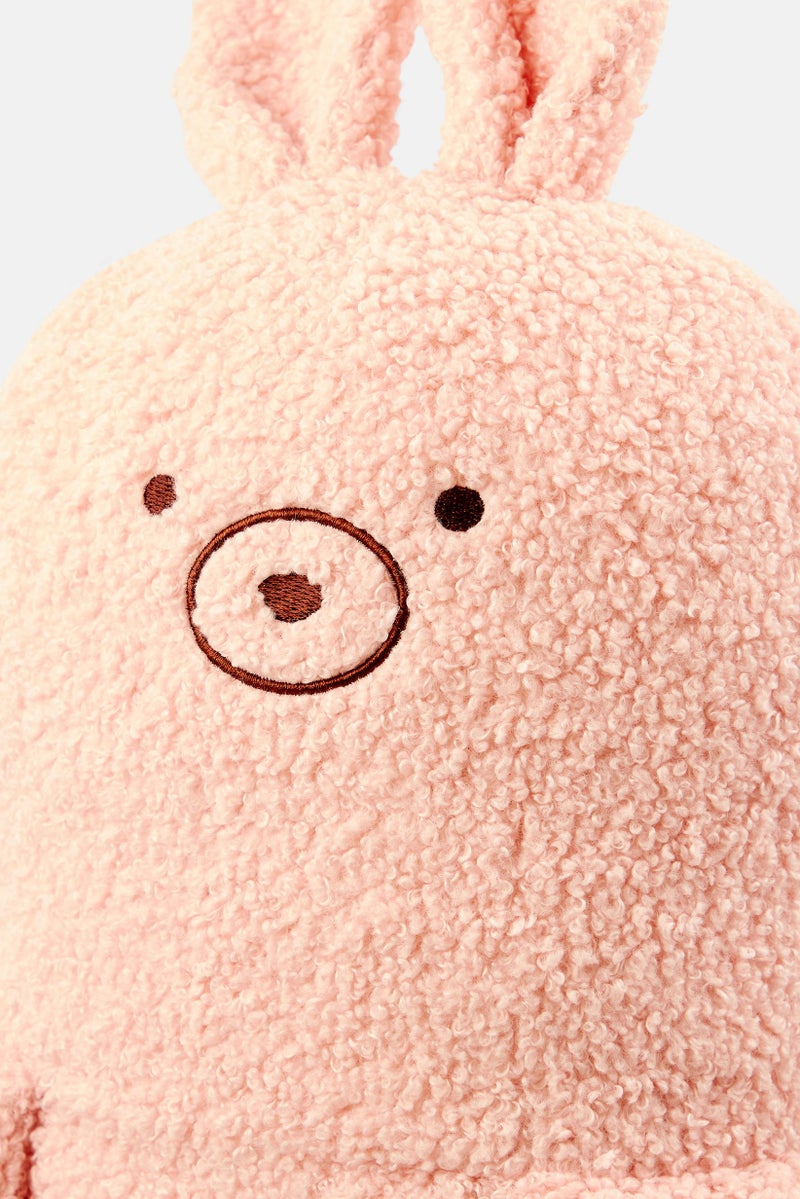 Muy Mucho Boucle Rabbit Soft Toys, Pink - Image 4