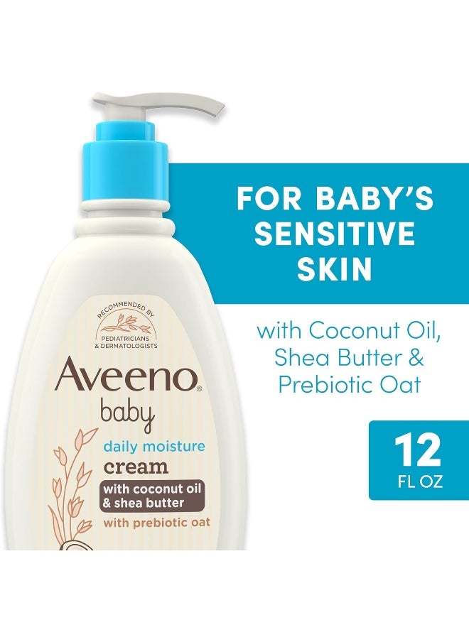 Aveeno Baby - Aveeno Baby Daily Moisturizing Cream with Prebiotic Oat, Hypoallergenic Baby Lotion with Coconut Oil & Shea Butter - Image 1