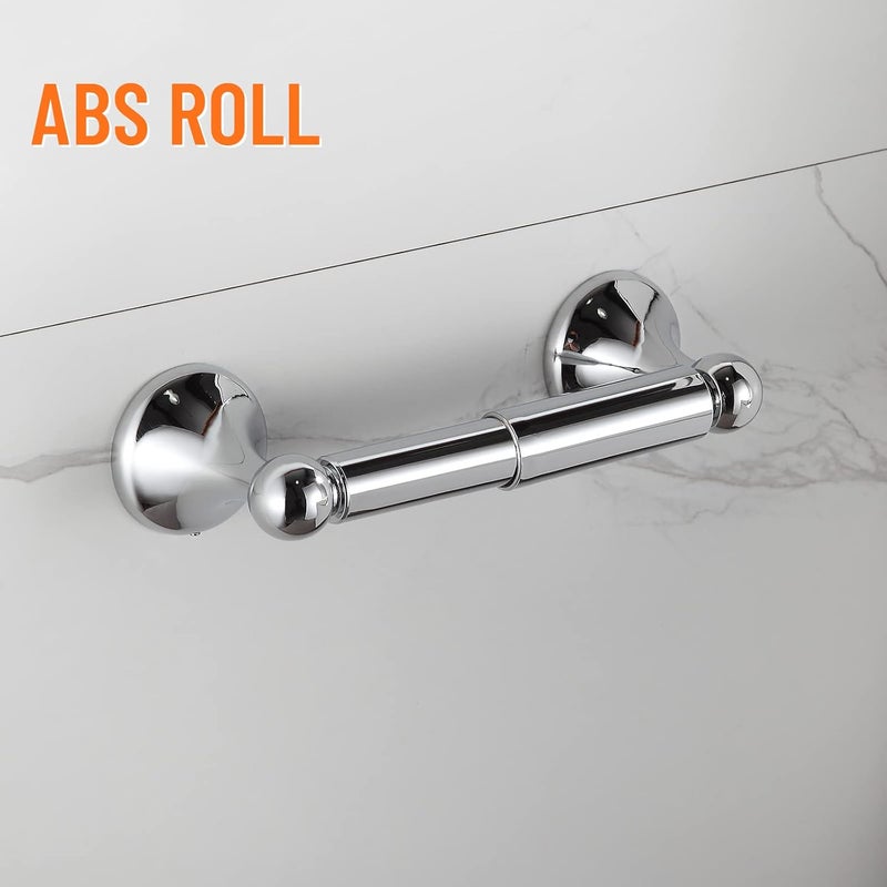 BGL Bathroom Hardware Set, Chrome Adjustable Expandable Towel Bar 4-Piece Bathroom Accessory Set Wall Mounted Robe Hook Toilet Paper Holder Towel Ring Towel Bar - Image 4