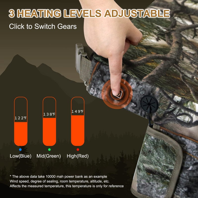 MDSTOP Heated Hunting Seat Cushion, Waterproof Seat Pads for Tree Stand & Ladder Stand, for Hunting, Ice Fishing, Hiking, Camping(Batteries no Including) - Image 2
