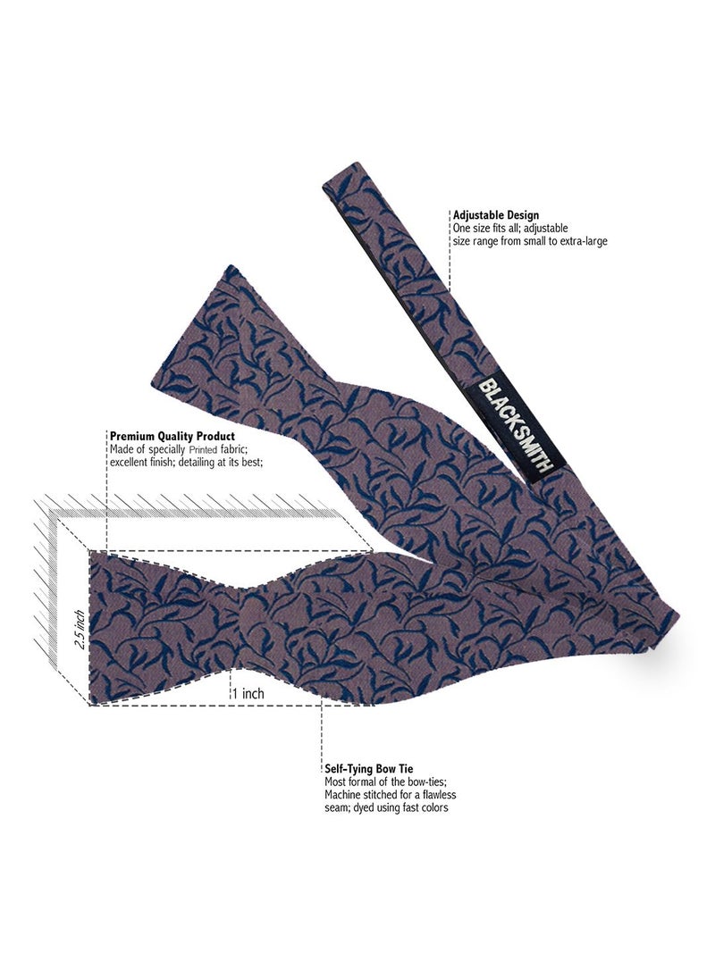 Blacksmith Black Self Tie Bowtie for Men - Image 3