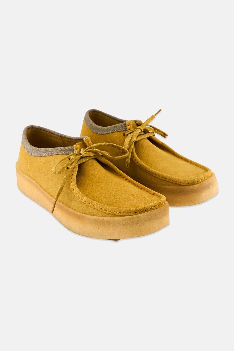 clarks Men Wallabee Cup Standard Fit Lace Up Shoes, Amber Gold  - Image 1