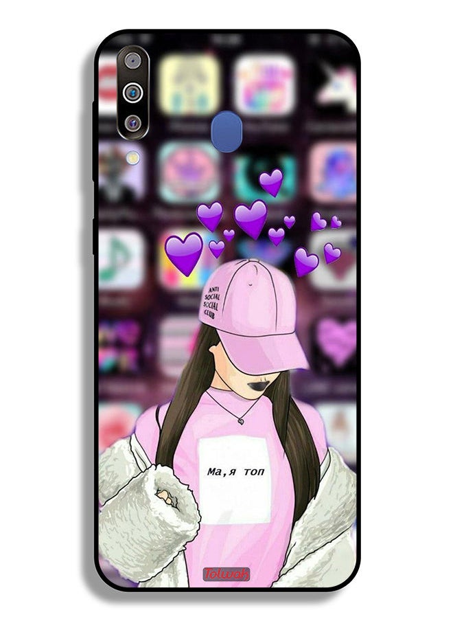 Tolwak - Samsung Galaxy M30 Protective Case Cover Anti Social Club - Image 1