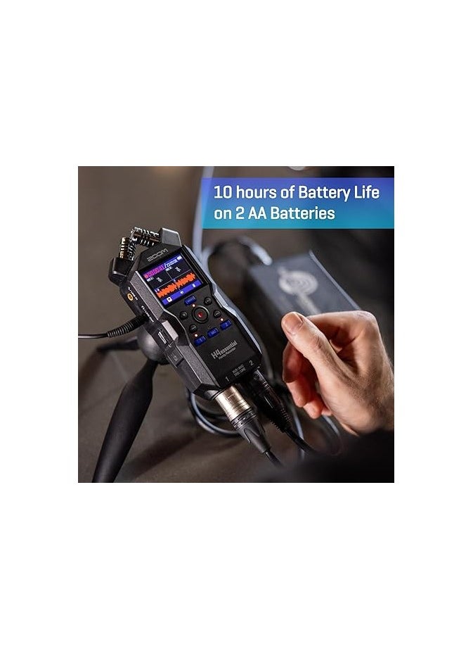 Zoom H4essential 4-Track Handy Recorder with 32-Bit Float, Accessibility, Stereo Microphones, 2 XLR/TRS Combo Inputs, Record to SD Card, USB Interface, for Musicians, Podcasters, Filmmakers