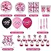 LSJDEER Ninja Girl Birthday Party Decoration Ninja Girl Party Supplies Plates Cups Napkins Ninja Girl Tablecloth Happy Birthday Banner Balloons Cake Toppers for Ninja Master Girls Princess Baby Shower - Image 4