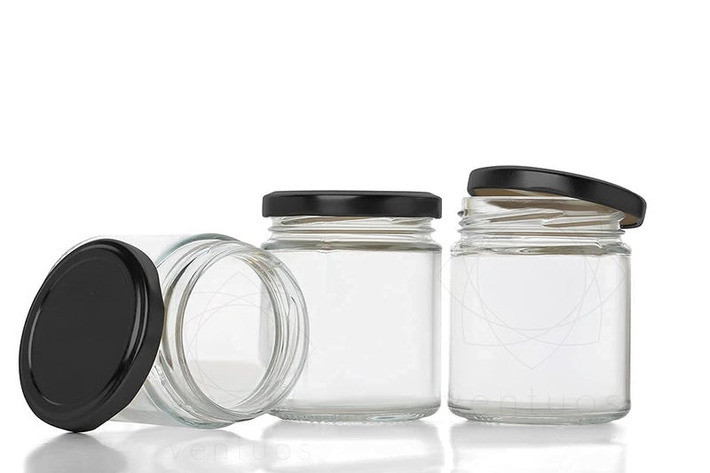 Dcloud Hub Glass Small Containers Set Of 12 Airtight Masala And Spices Dry Fruits Storage Jars For Refrigerator Round Shape Bottle For Kitchen Storage 200 Ml Multicolor - Image 3
