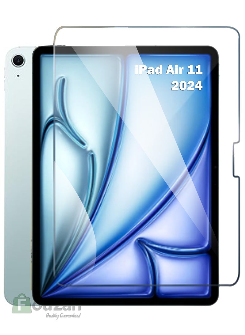 واقي شاشة زجاجي لجهاز Apple iPad Air 11 2024 شفاف - Image 1