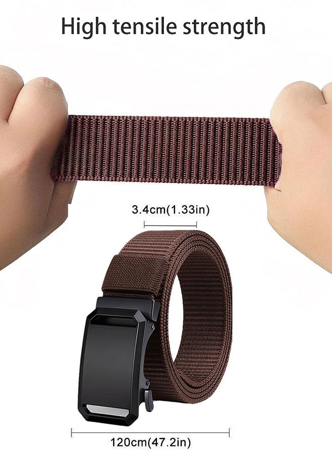 Gloryful Outdoor Nylon Sports Men's Coffee Grey, Men'S Casual Nylon Belt, Automatic Iron Buckle, Suitable for Outdoor Activities - Image 3