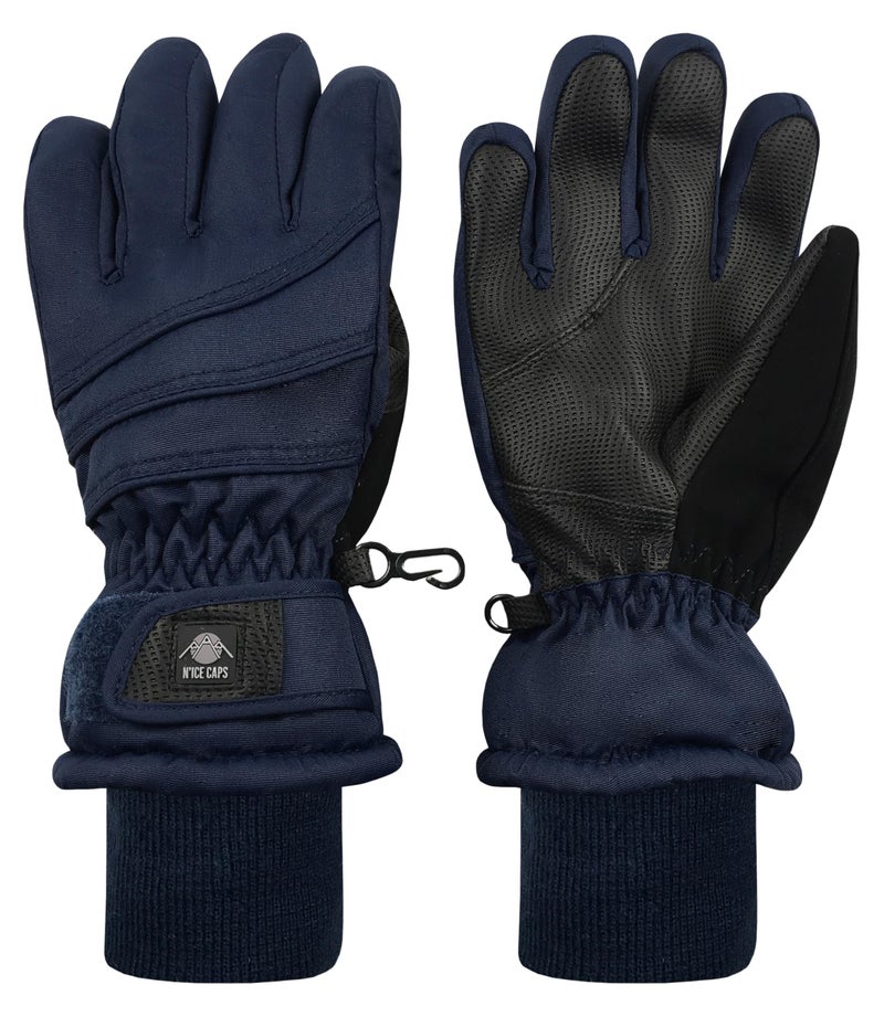 N'Ice Caps Kids Waterproof Winter Thinsulate Warm Gloves (Navy, 9-10 Years) - Image 1