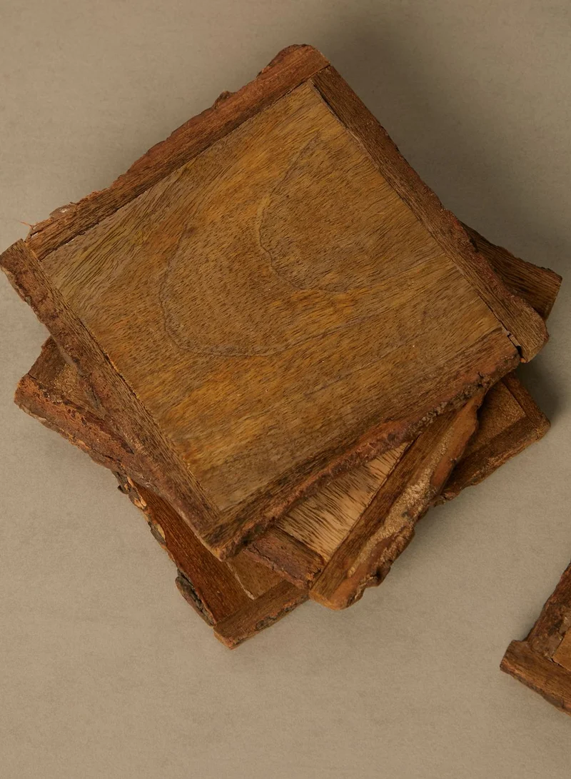 AURORA Set Of 4 Square Wooden Coasters