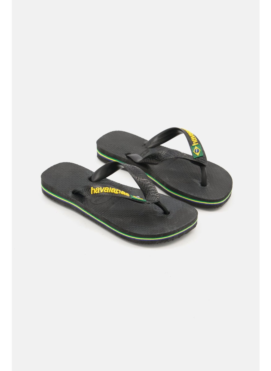 havaianas Kids Boy Slip On Casual Sandal, Black  - Image 1