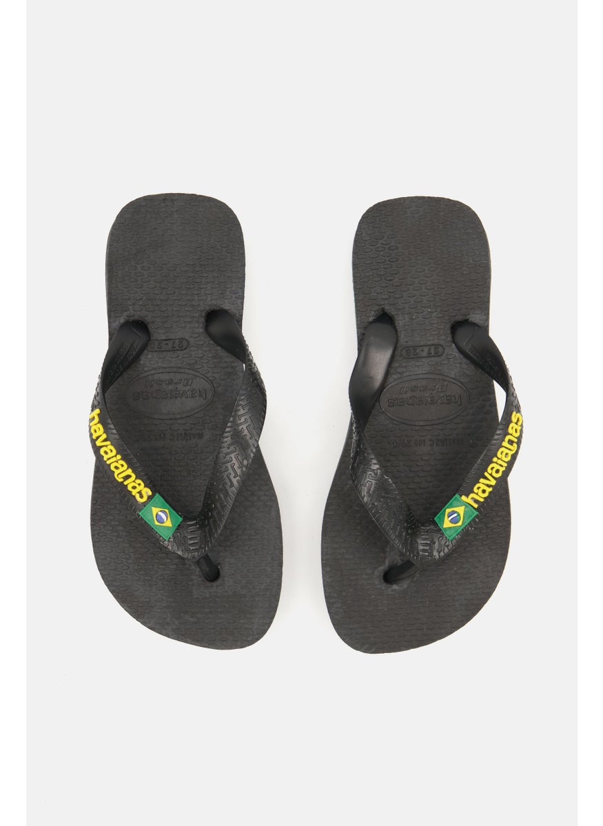 havaianas Kids Boy Slip On Casual Sandal, Black  - Image 3