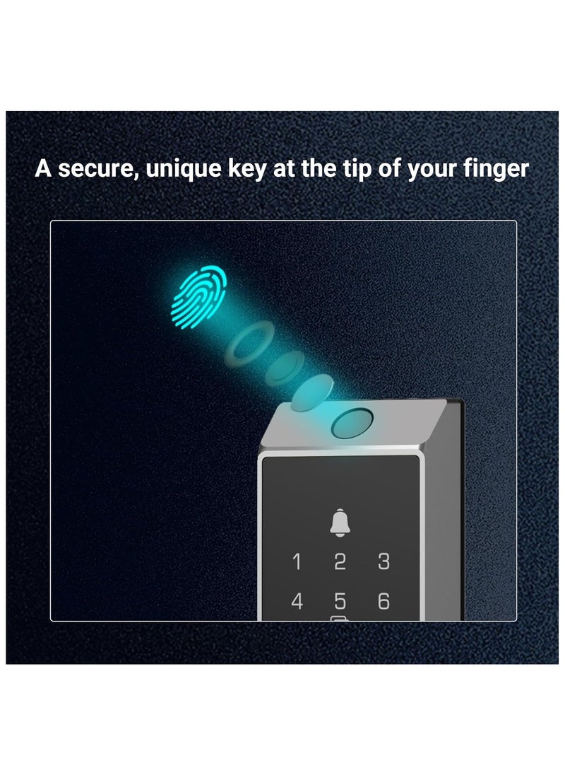 EZVIZ DL04 Pro Smart Lock – 5-in-1 Keyless Entry with Fingerprint Access, Bluetooth & Wi-Fi Enabled, Real-Time Notifications, Privacy Mode, and Durable Aluminum Design